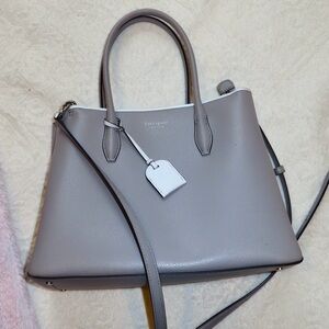 Kate Spade Light Grey Work Tote Bag